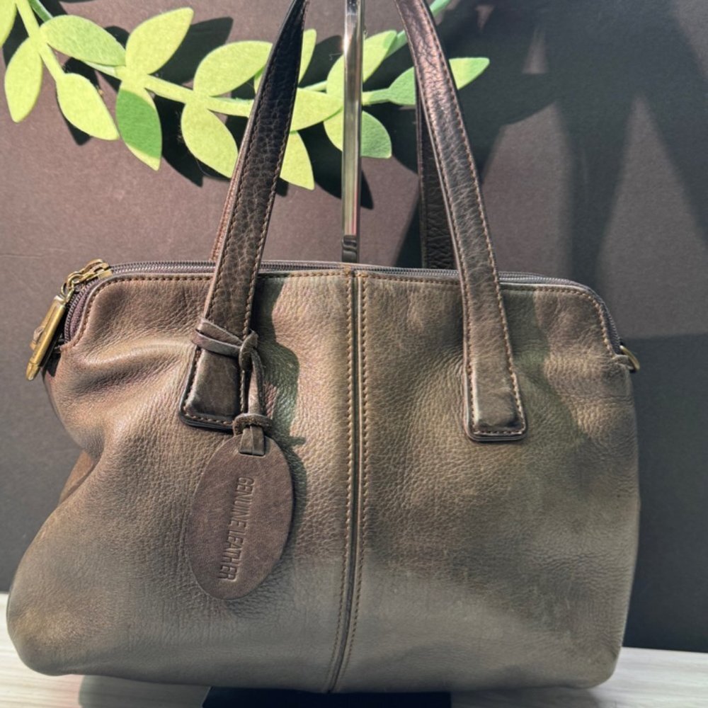 Vintage Liz Claiborne Brown Leather Purse Hand Bag